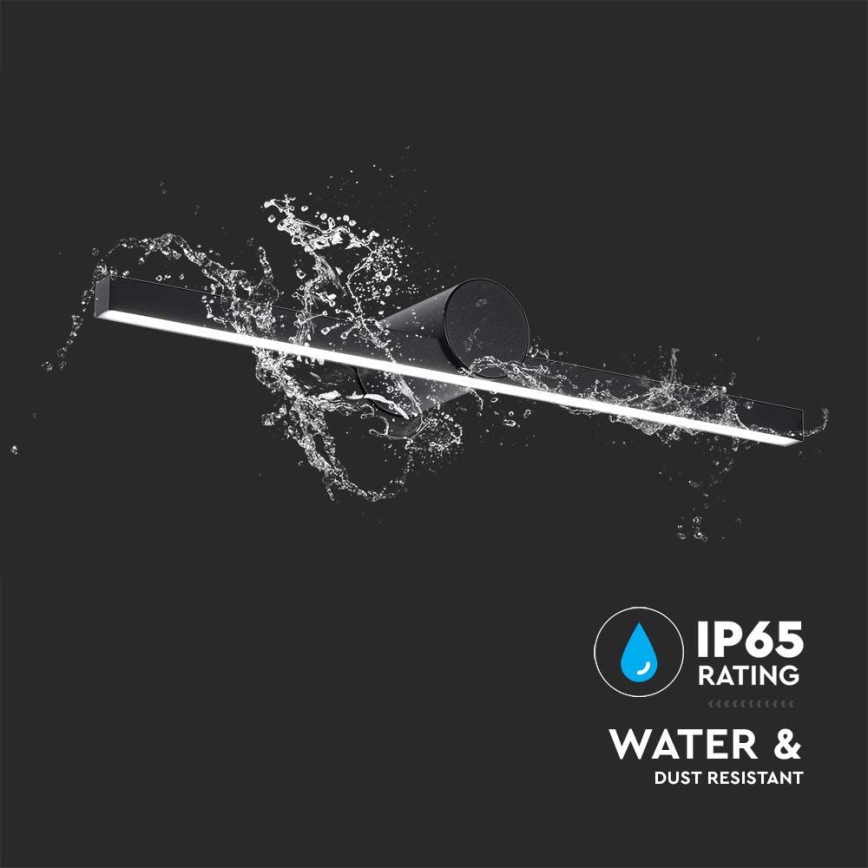 Vonios veidrodžio LED apšvietimas LED/10W/230V 4000K IP65 juoda