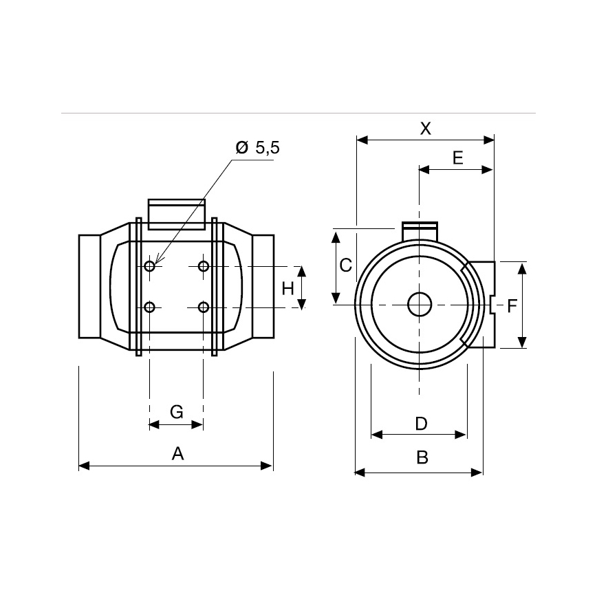 Vonios ventiliatorius TD-250/100 24W/230V