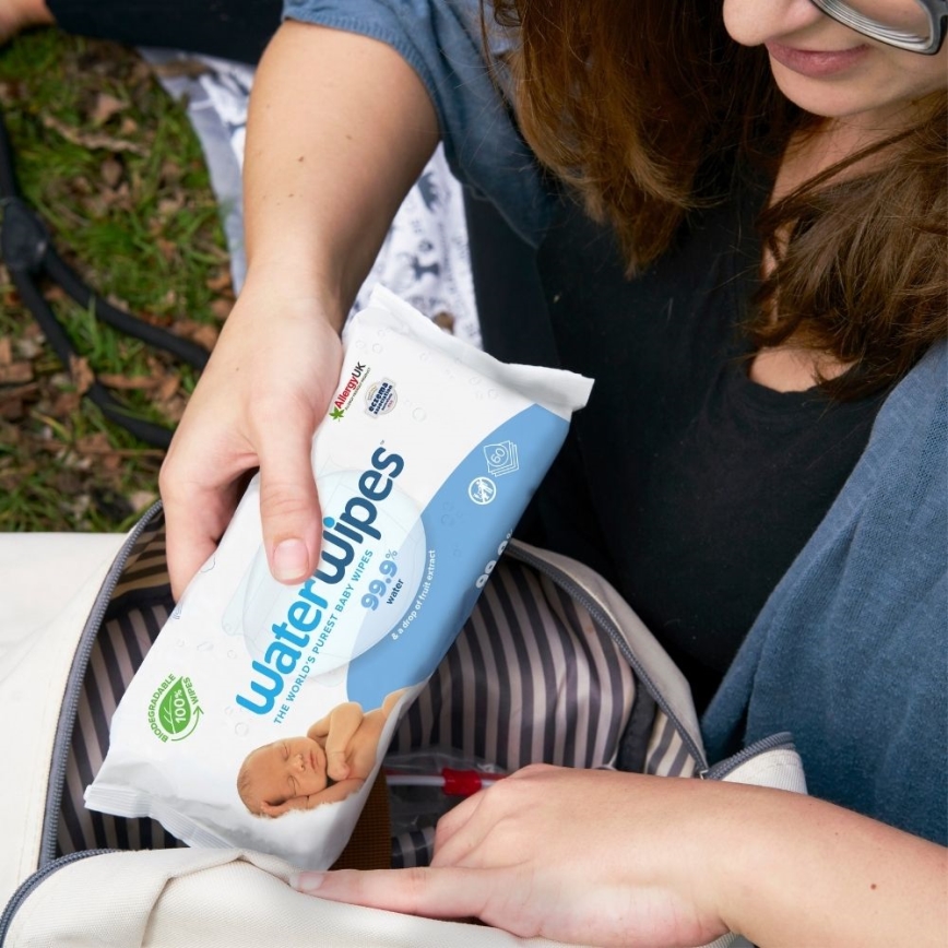 WaterWipes - RINKINYS 9x Drėgnos servetėlės ​​be plastiko 60 vnt (720 vnt)