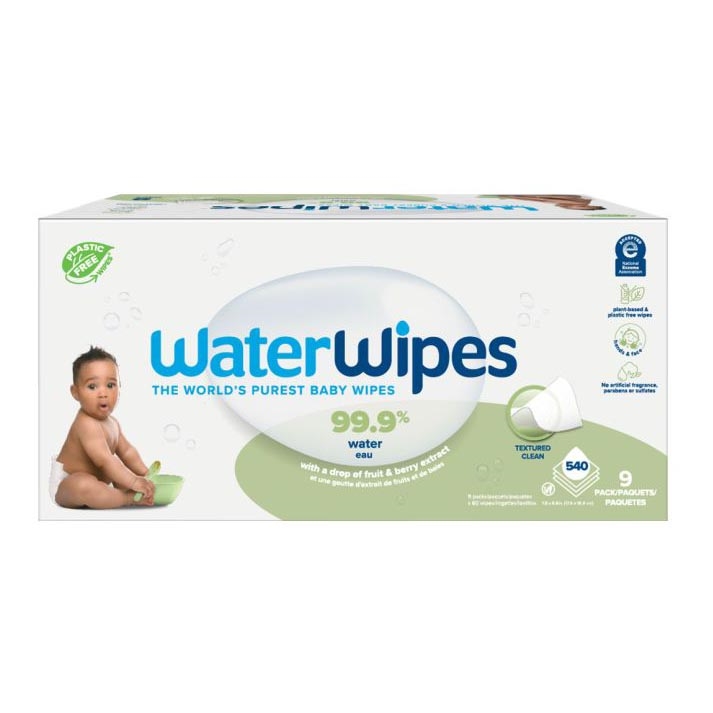 WaterWipes - RINKINYS 9x Drėgnos servetėlės ​​be plastiko Soapberry 60 vnt (540 vnt)