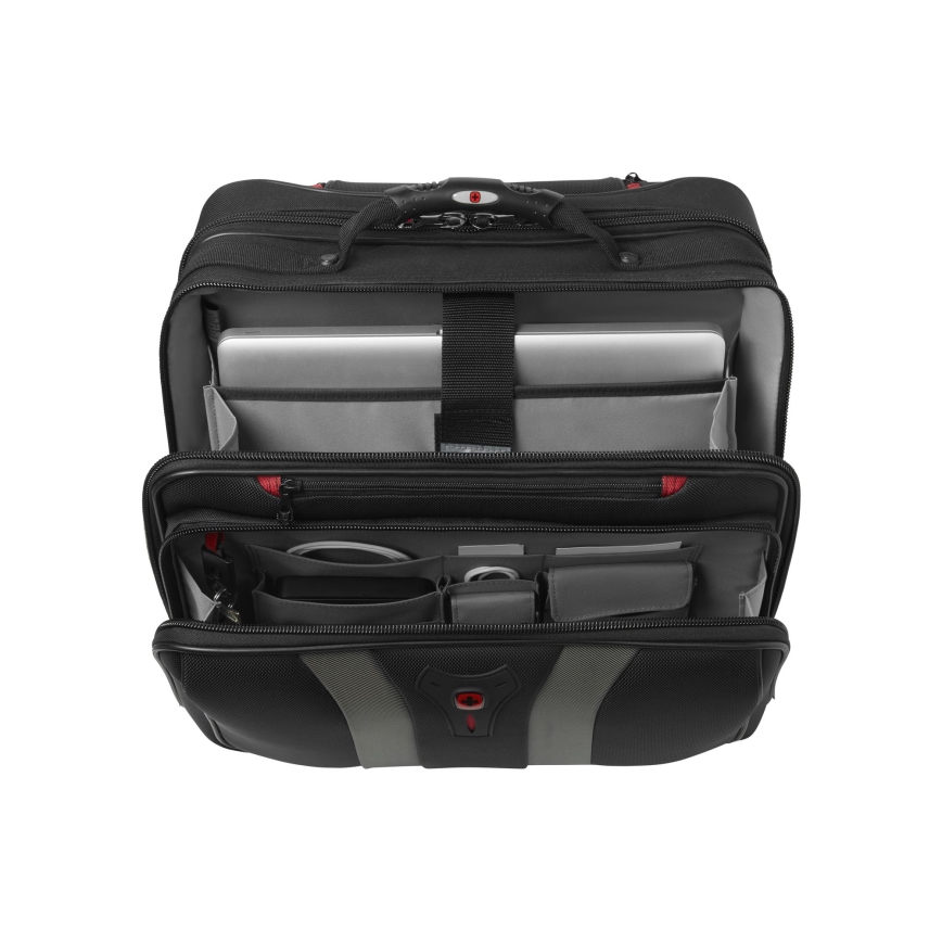 Wenger - Kelioninis bagažas ant ratų 29 l + nešiojamojo kompiuterio dėklas 15,6" Granada juoda