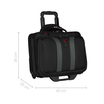 Wenger - Kelioninis bagažas ant ratų 29 l + nešiojamojo kompiuterio dėklas 15,6" Granada juoda