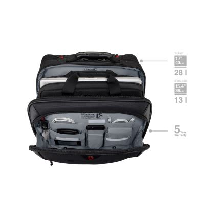 Wenger - Kelioninis lagaminas ant ratuku 23 l 17" + nešiojamojo kompiuterio krepšys 15,4" Potomac juoda