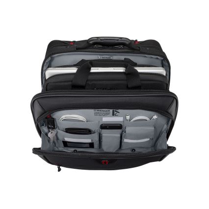 Wenger - Kelioninis lagaminas ant ratuku 23 l 17" + nešiojamojo kompiuterio krepšys 15,4" Potomac juoda
