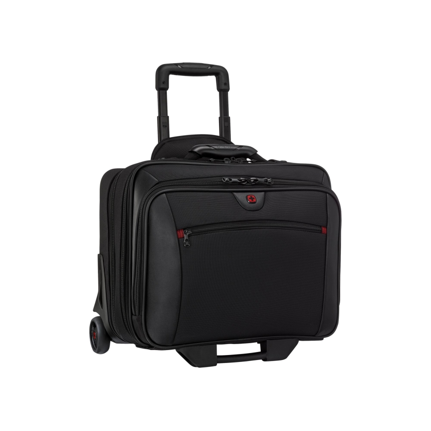Wenger - Kelioninis lagaminas ant ratuku 23 l 17" + nešiojamojo kompiuterio krepšys 15,4" Potomac juoda