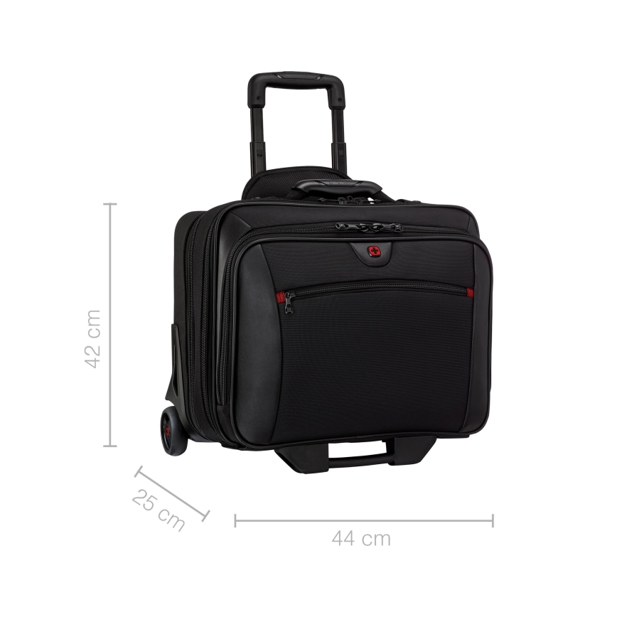 Wenger - Kelioninis lagaminas ant ratuku 23 l 17" + nešiojamojo kompiuterio krepšys 15,4" Potomac juoda