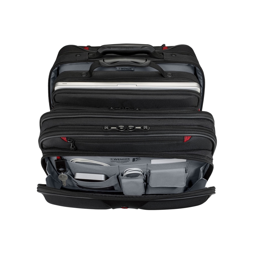 Wenger - Kelioninis lagaminas ant ratuku 25 l 17" + nešiojamojo kompiuterio krepšys 15,6" Patriot juoda