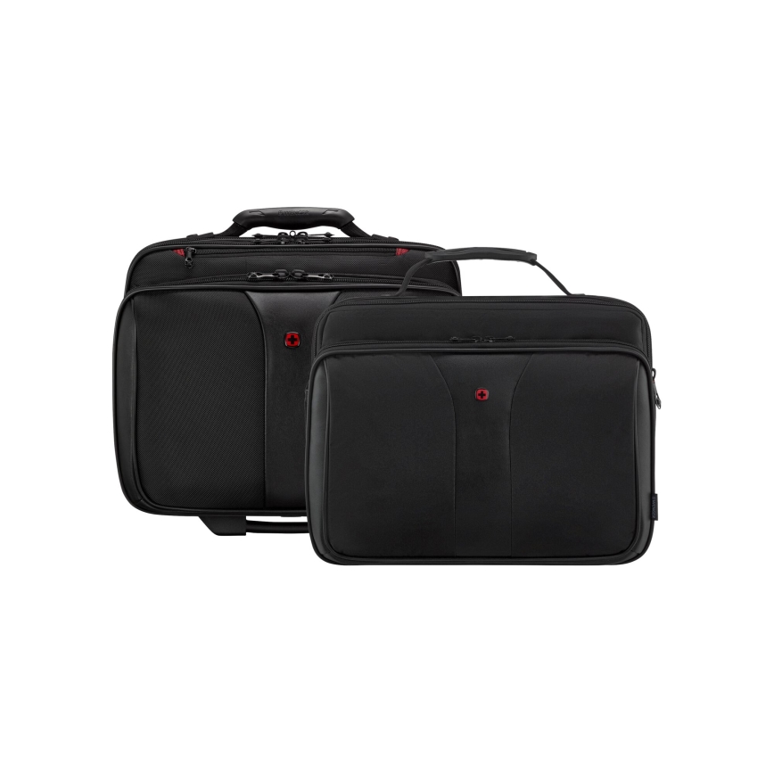 Wenger - Kelioninis lagaminas ant ratuku 25 l 17" + nešiojamojo kompiuterio krepšys 15,6" Patriot juoda