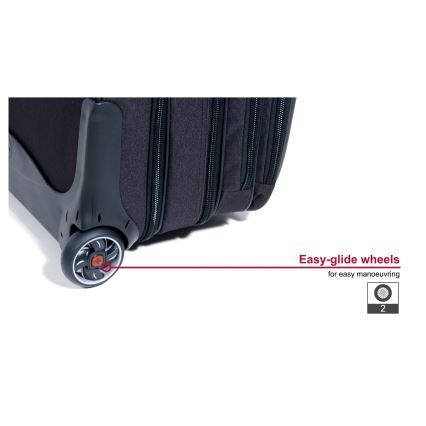 Wenger - Kelioninis lagaminas ant ratuku 25 l 17" + nešiojamojo kompiuterio krepšys 15,6" Patriot juoda