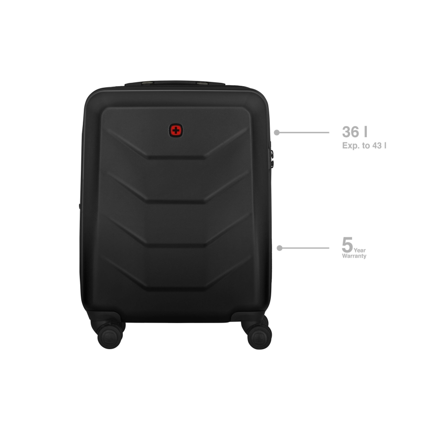 Wenger - Kelioninis lagaminas ant ratuku 36 l Prymo juoda