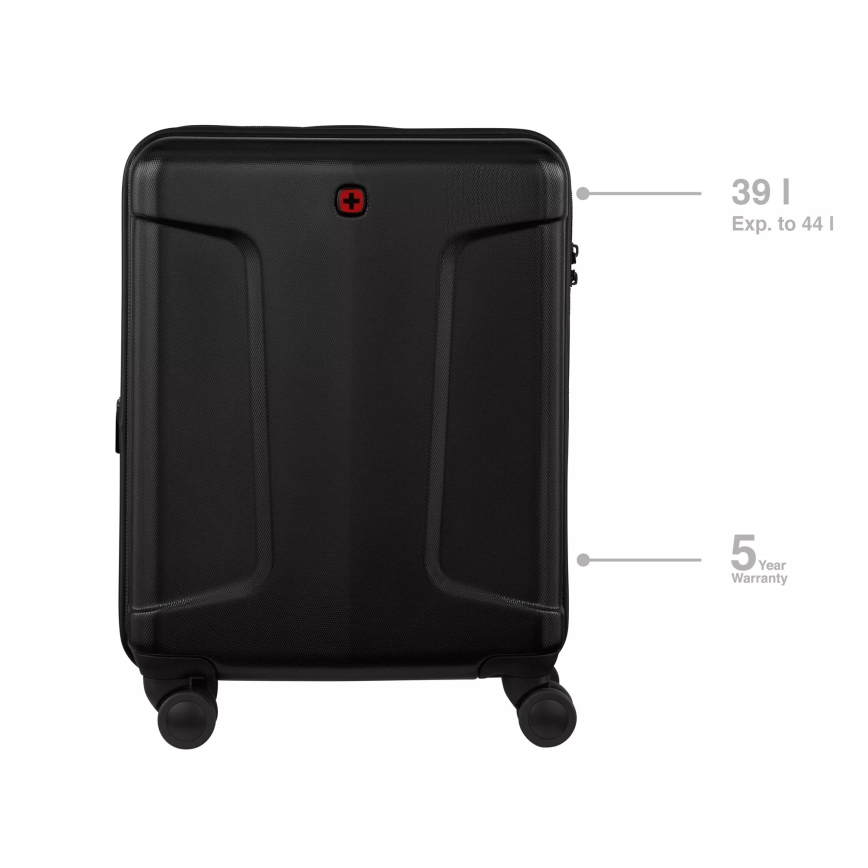 Wenger - Kelioninis lagaminas ant ratuku 39 l Legacy juoda