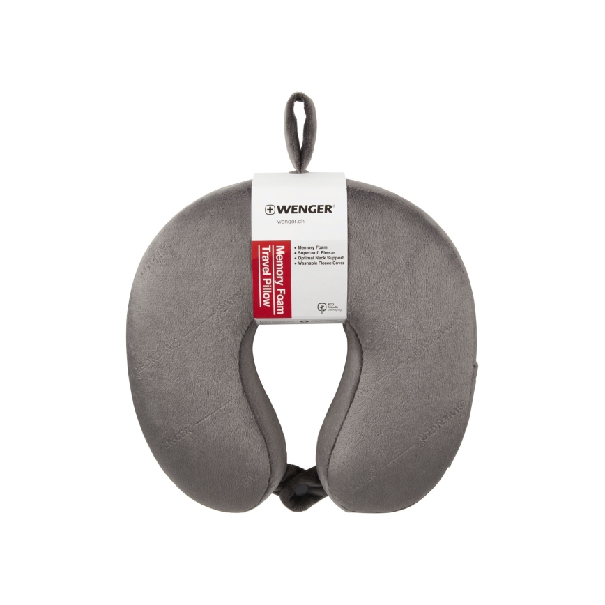 Wenger - Memory foam travel pillow pilka