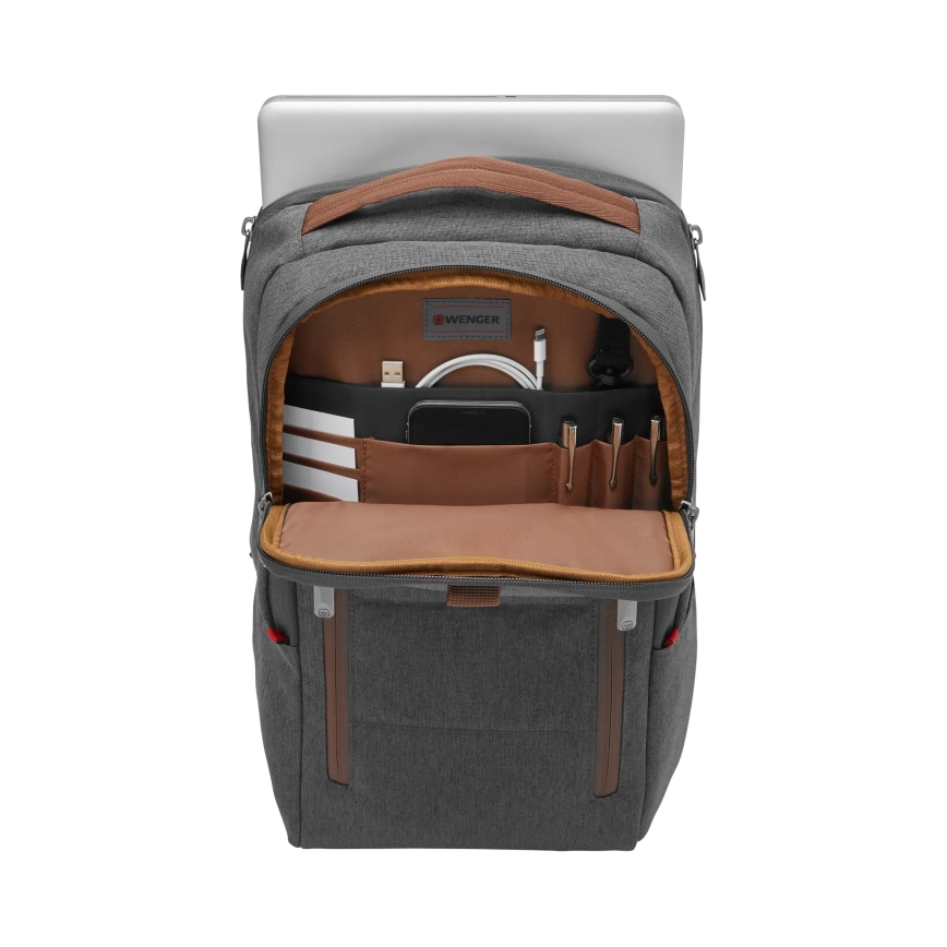 Wenger - Nešiojamojo kompiuterio kuprinė 15 l 16" su kišene planšetei 12" + crossbody bag Miestas Upgrade 2in1 pilka