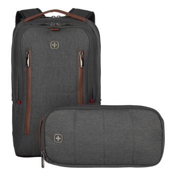 Wenger - Nešiojamojo kompiuterio kuprinė 15 l 16" su kišene planšetei 12" + crossbody bag Miestas Upgrade 2in1 pilka