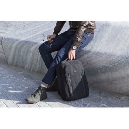 Wenger - Nešiojamojo kompiuterio kuprinė 16 l 16" su kišene planšetei 12" Miestas Traveler juoda
