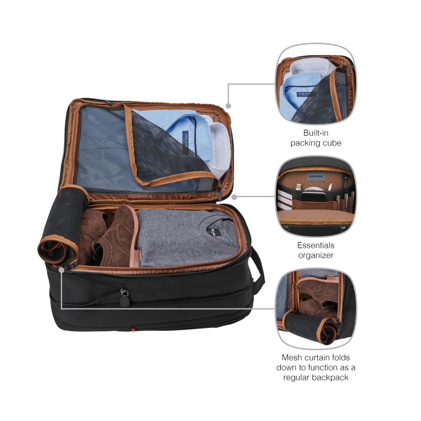 Wenger - Nešiojamojo kompiuterio kuprinė 16 l 16" su kišene planšetei 12" Miestas Traveler juoda