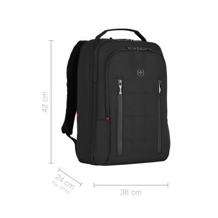 Wenger - Nešiojamojo kompiuterio kuprinė 16 l 16" su kišene planšetei 12" Miestas Traveler juoda