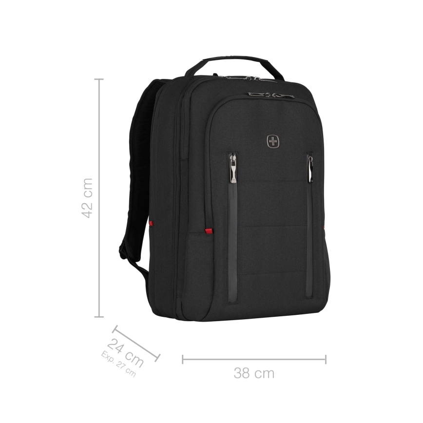 Wenger - Nešiojamojo kompiuterio kuprinė 16 l 16" su kišene planšetei 12" Miestas Traveler juoda
