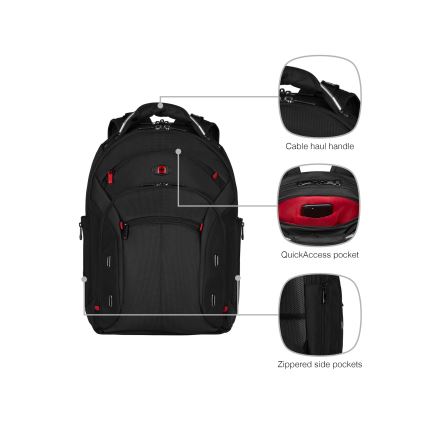 Wenger - Nešiojamojo kompiuterio kuprinė 20 l 15" su kišene planšetei 10" Gigabyte juoda