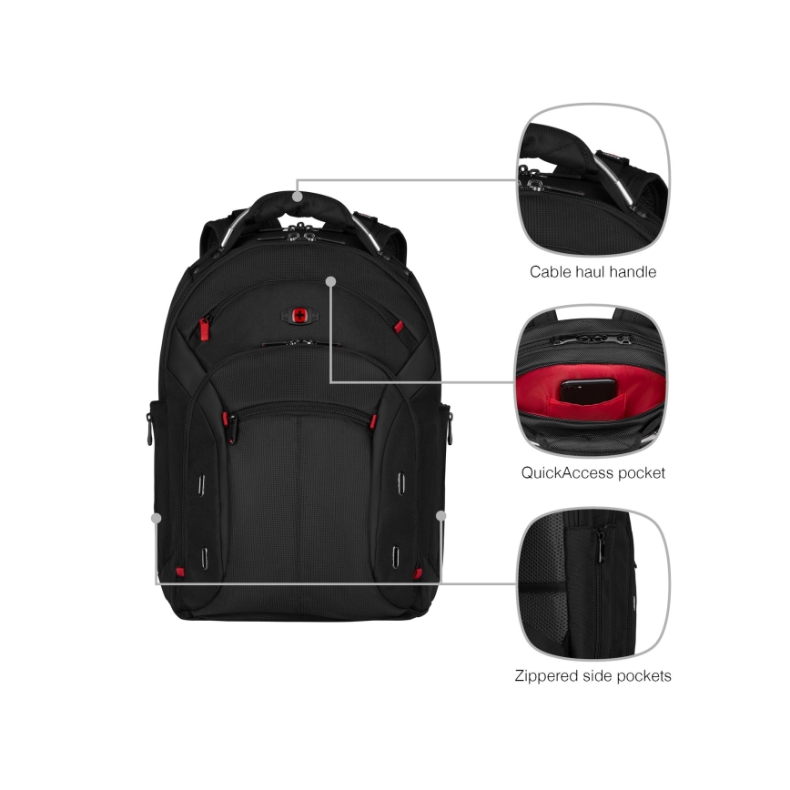 Wenger - Nešiojamojo kompiuterio kuprinė 20 l 15" su kišene planšetei 10" Gigabyte juoda