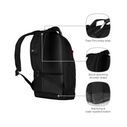 Wenger - Nešiojamojo kompiuterio kuprinė 20 l 15" su kišene planšetei 10" Gigabyte juoda