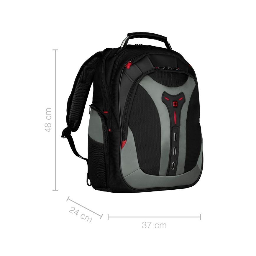 Wenger - Nešiojamojo kompiuterio kuprinė 25 l 17" su kišene planšetei 12" Pegasus juoda/pilka