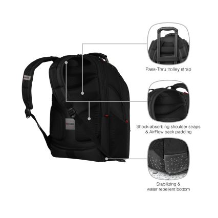 Wenger - Nešiojamojo kompiuterio kuprinė 26 l 17" su kišene planšetei 10" Ibex Ballistic Deluxe