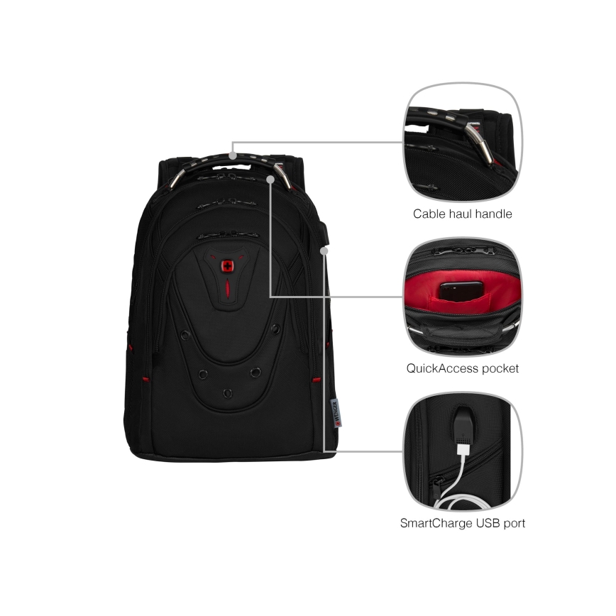 Wenger - Nešiojamojo kompiuterio kuprinė 26 l 17" su kišene planšetei 10" Ibex Ballistic Deluxe
