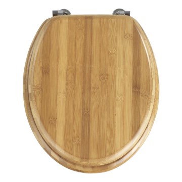 WENKO 144726100 - Tualeto sėdynė BAMBOO 34x41 cm ruda/sidabrinė