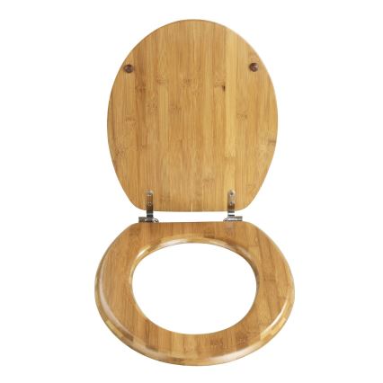 WENKO 144726100 - Tualeto sėdynė BAMBOO 34x41 cm ruda/sidabrinė