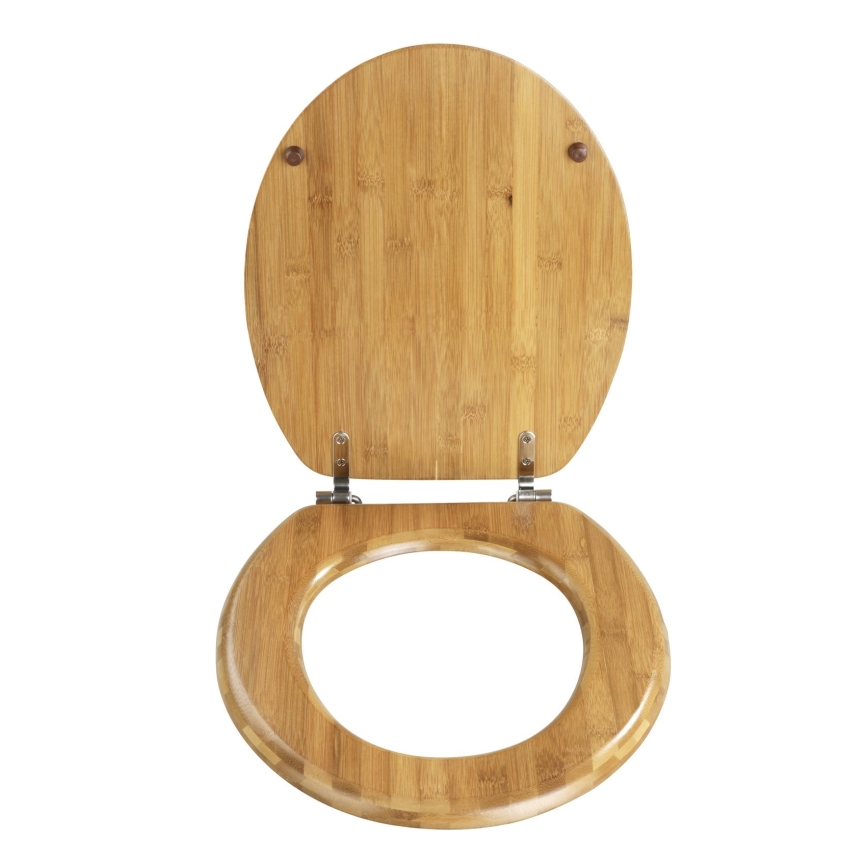 WENKO 144726100 - Tualeto sėdynė BAMBOO 34x41 cm ruda/sidabrinė