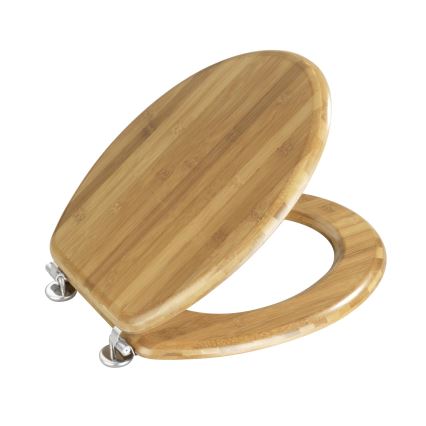 WENKO 144726100 - Tualeto sėdynė BAMBOO 34x41 cm ruda/sidabrinė