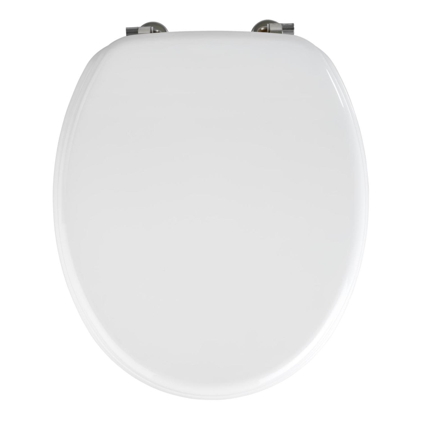 WENKO 154008100-WC WC sėdynė VALENCIA 43x36 cm balta/sidabrinė