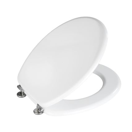 WENKO 154008100-WC WC sėdynė VALENCIA 43x36 cm balta/sidabrinė
