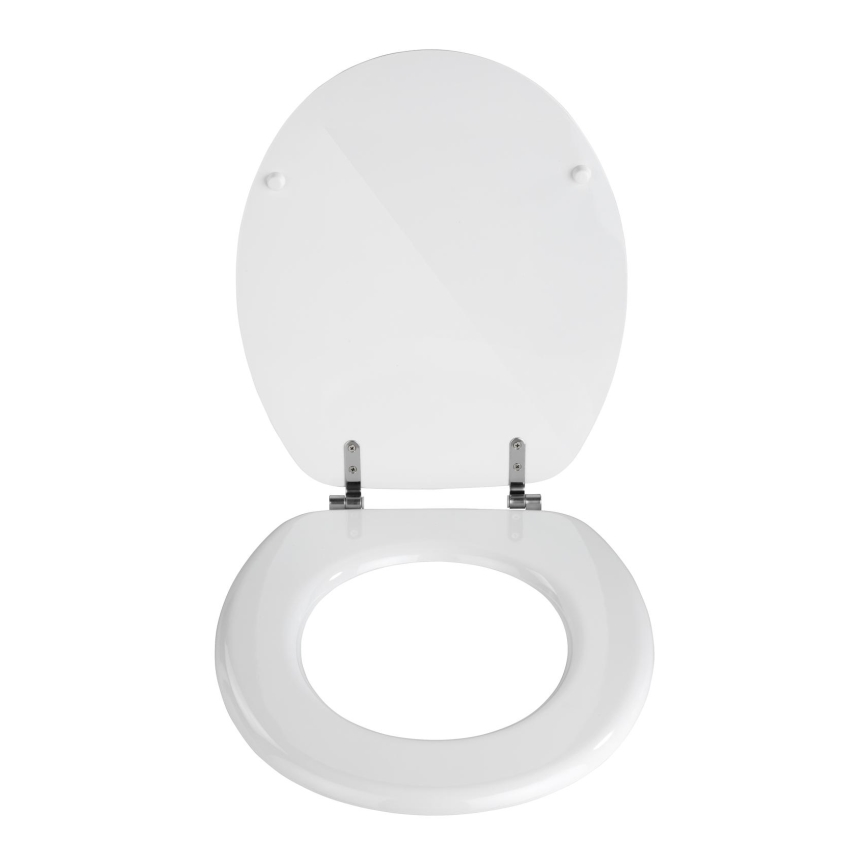 WENKO 154008100-WC WC sėdynė VALENCIA 43x36 cm balta/sidabrinė