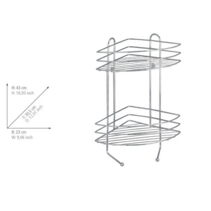 WENKO 15498100 - Kampinė lentyna EXCLUSIVE 23x30,5 cm blizgus chromas
