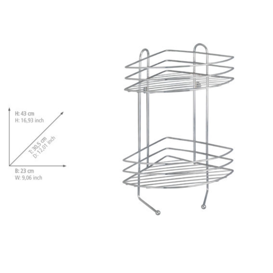 WENKO 15498100 - Kampinė lentyna EXCLUSIVE 23x30,5 cm blizgus chromas