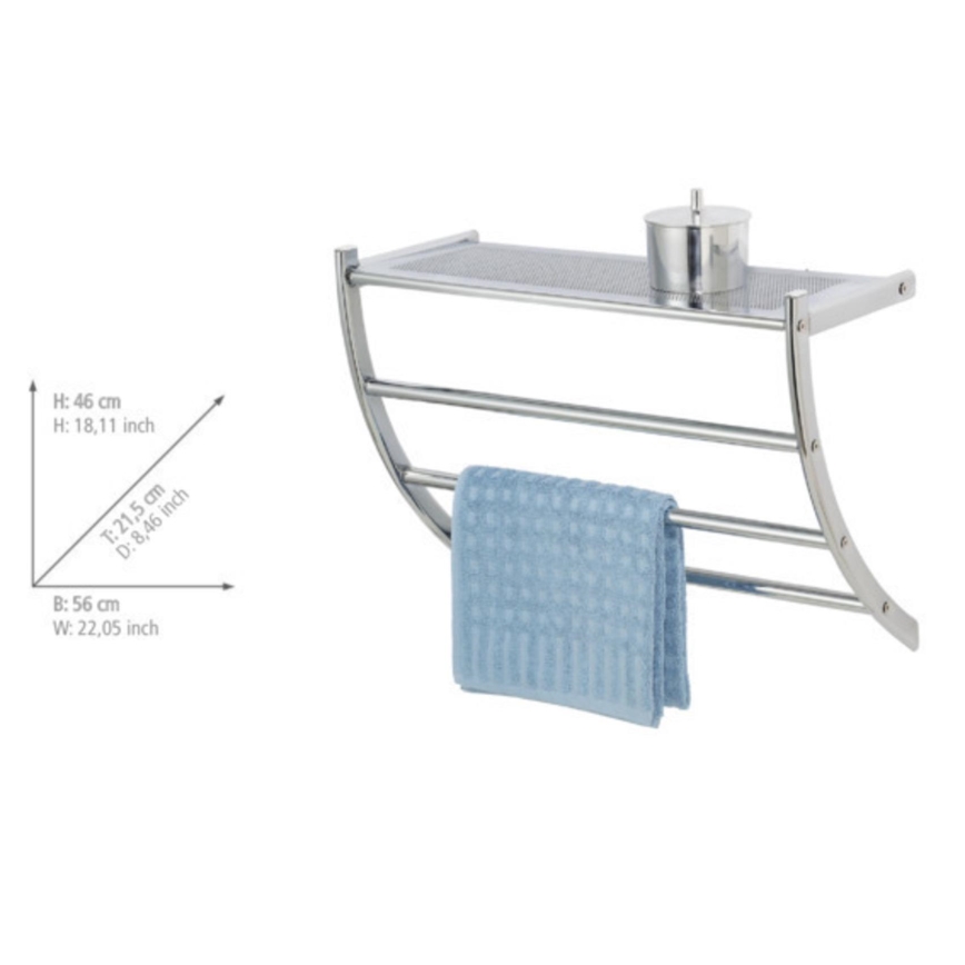 WENKO 15578100 - Rankšluosčių stovas PESCARA 56x46 cm, blizgus chromas