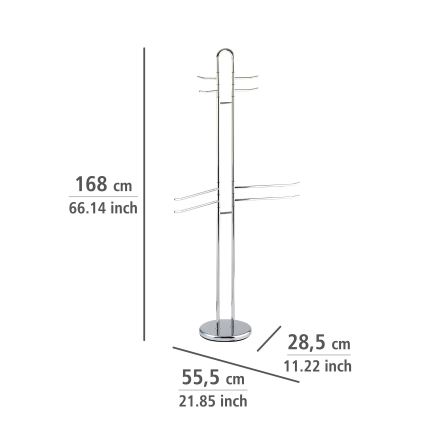 WENKO 15581100 - Rankšluosčių stovas PALERMO 55,5x168 cm blizgus chromas