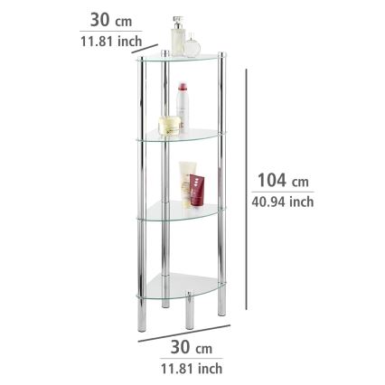 WENKO 15852100 - Lentyna YAGO 30x104 cm nerūdijančio plieno/sidabrinė/skaidri