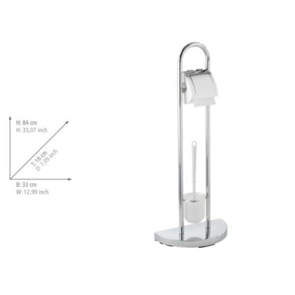 WENKO 16608100 - Tualeto šepetys COSENZA 33x84 cm blizgus chromas/satinas