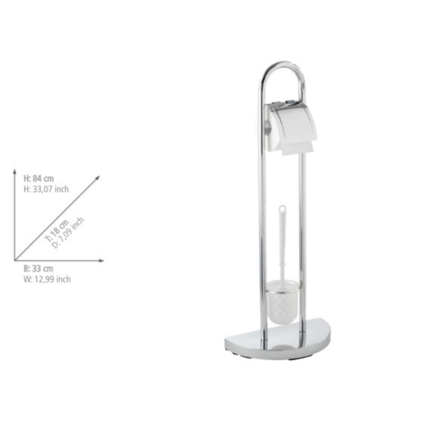 WENKO 16608100 - Tualeto šepetys COSENZA 33x84 cm blizgus chromas/satinas