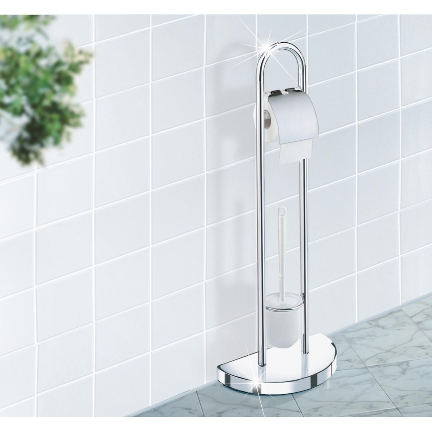 WENKO 16608100 - Tualeto šepetys COSENZA 33x84 cm blizgus chromas/satinas