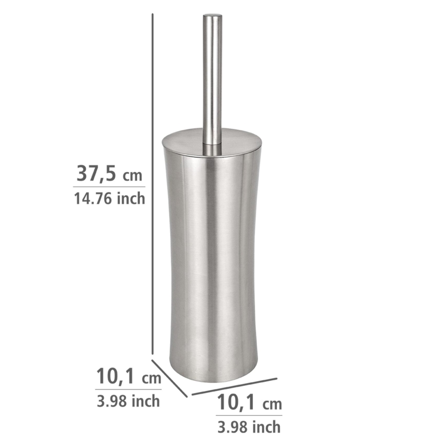 WENKO 16742100 - WC šepetys PIENO 10x37,5 cm nerūdijančio plieno/satinas