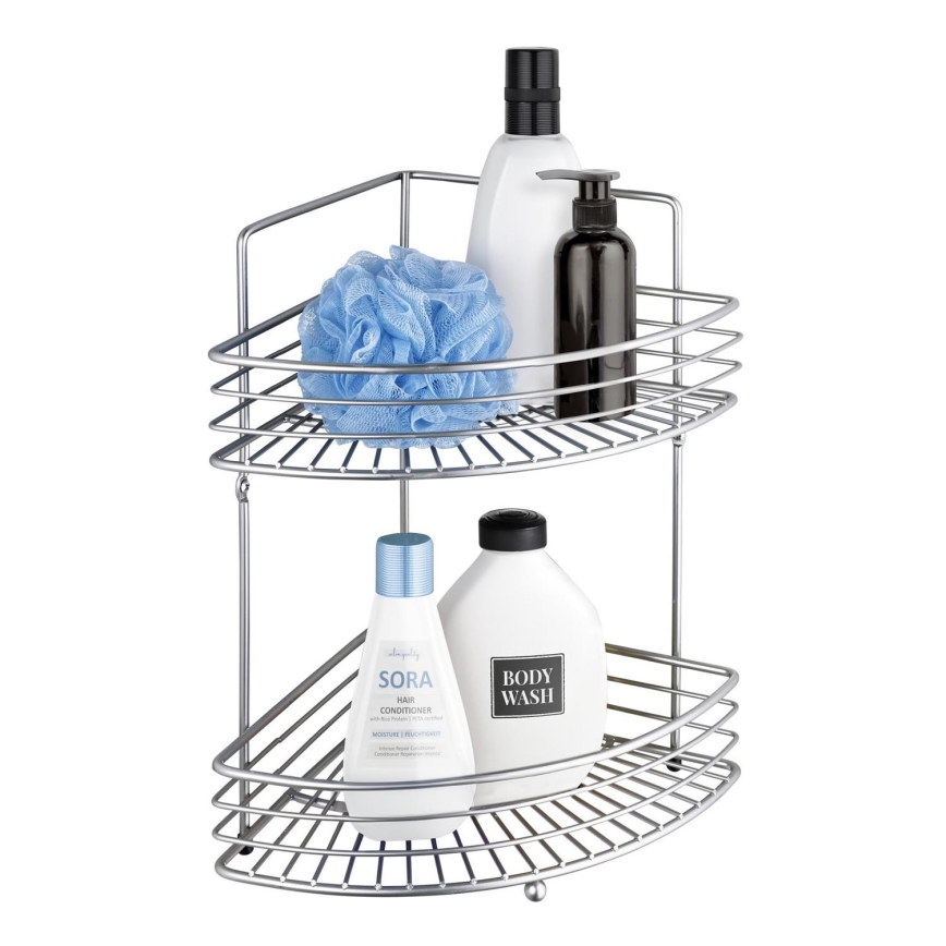 WENKO 16821100 - Kampinė lentyna MILANO 31,5 x 37 cm, blizgus chromas