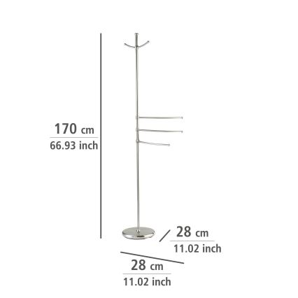 WENKO 16827100 - Stovas ADIAMO 28x170 cm sidabro spalvos