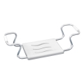 WENKO 17930100-Vonios sėdynė SECURA 26x18 cm balta/sidabrinė