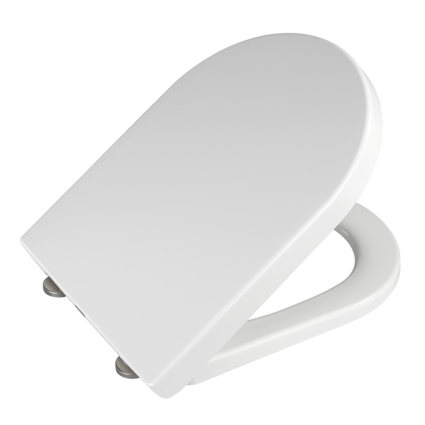 WENKO 18396100-WC tualeto sėdynė PALMA 46,5x35,7 cm balta/sidabrinė