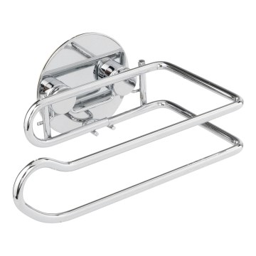 WENKO 18774100-Tualetinio popieriaus laikiklis TURBO-LOC RUND STAHL 14x9 cm chromuotas