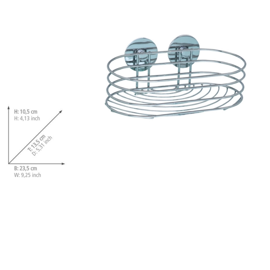 WENKO 18775100-Lentyna TURBO-LOC iš apvalaus plieno 23,5x13,5 cm blizgus chromas